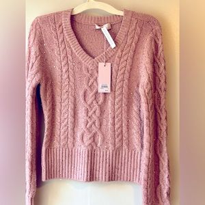 plain knitted sweater.